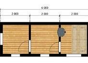 Мобильная баня в стиле барн 2.3x6 «Барн 1»
