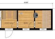 Мобильная баня в стиле СКАНДИ 6х2,4 «Эрла»