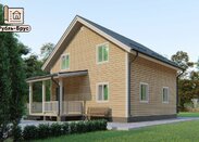 Проект каркасного дома 8x8 «Лев»