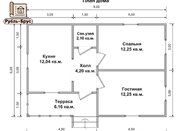 Проект дома из бруса 9х6 «Юрий»
