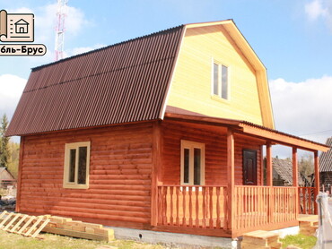 Дом из бруса с террасой под ключ в Вырице