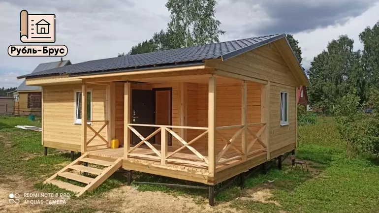 Баня из бруса 6x9 в Дмитрове