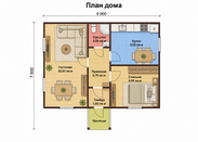Проект каркасного дома 7.5x8 «Артём»